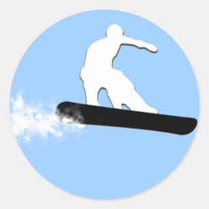 Sticker Rond snowboard. simple.