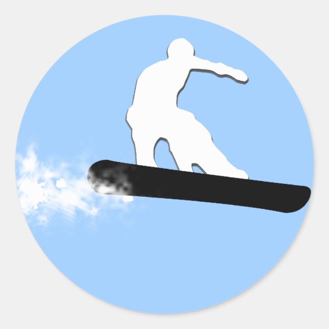 Sticker Rond snowboard. simple. (Devant)