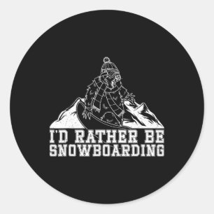 Sticker Rond Snowboard Ski Snowboard Activité compétitive