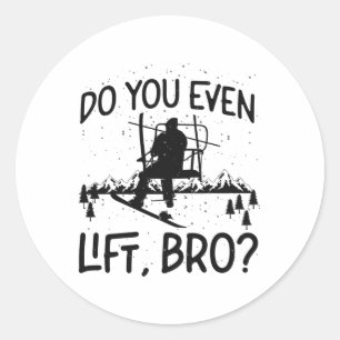 Sticker Rond Snowboard Snowboard Ascenseur Ski Vous Même Ascens