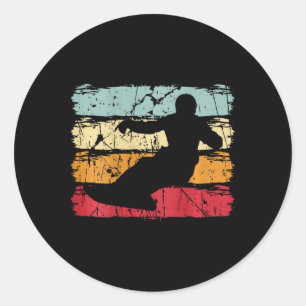 Sticker Rond Snowboard Snowboard Ski Vacances Snowboard Gi