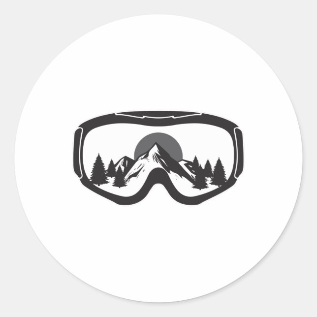 Sticker Rond Snowboard Snowboard Snowboardeur Drôle Idée cadeau (Devant)