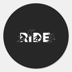 Sticker Rond Snowboard Stups Snowboard Cadeaux Hommes Femmes En