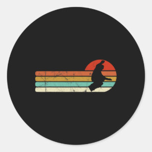 Sticker Rond Snowboard Vintage Retro