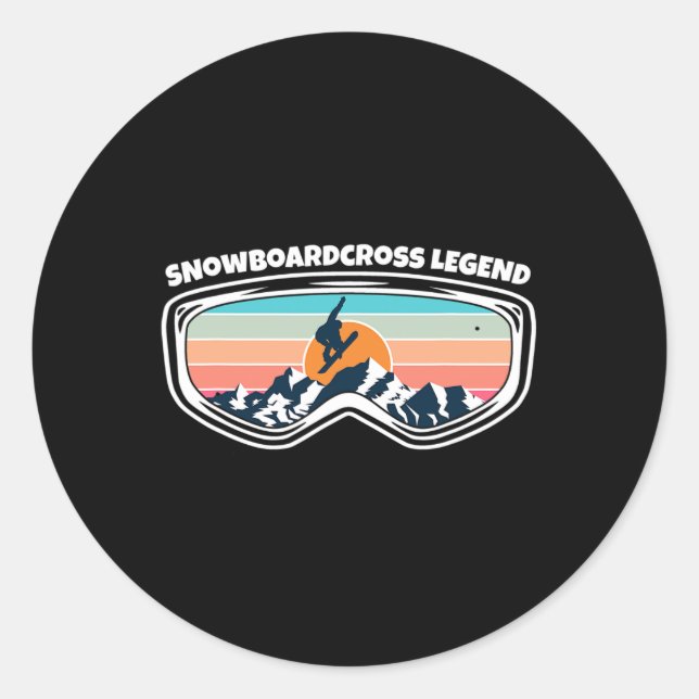 Sticker Rond Snowboardcross Snowboard Goggings As Snowboardcr (Devant)