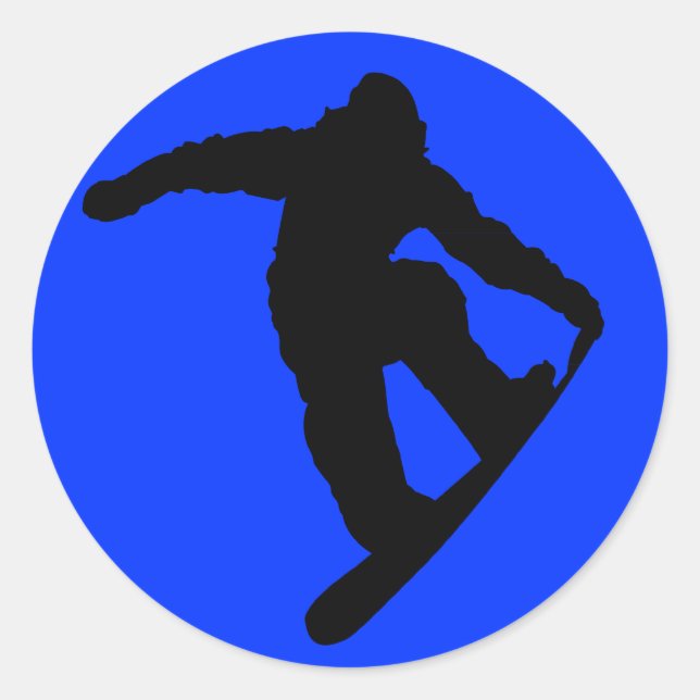 Sticker Rond Snowboardeur (Devant)