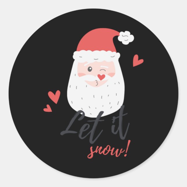 Sticker Rond Snowfall T Shirt  (Devant)