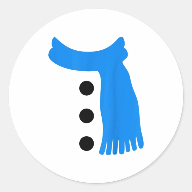 Sticker Rond Snowflake Snowman Costumes Christmas Family Matchi (Devant)