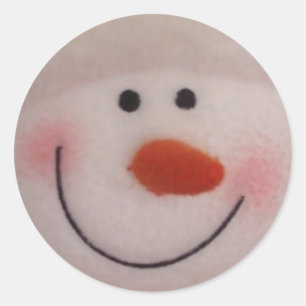 Sticker Rond Snowman