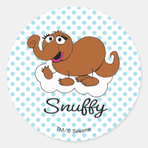Sticker Rond Snuffleupagus Doodley Graphic