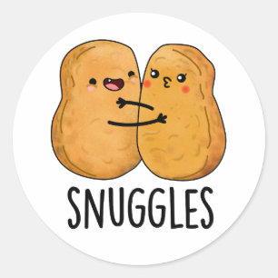 Sticker Rond Snuggys Drôle Nugget Couple Pun