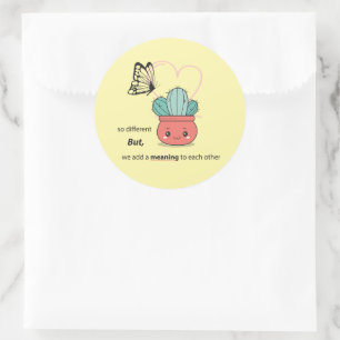 Sticker Rond So Different, Parfait Ensemble - mignon couple d'a