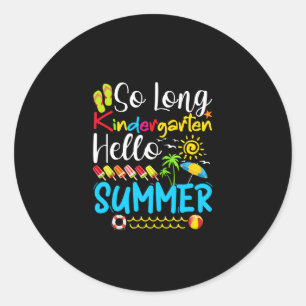 Sticker Rond So Long Kindergarten Hello Summer