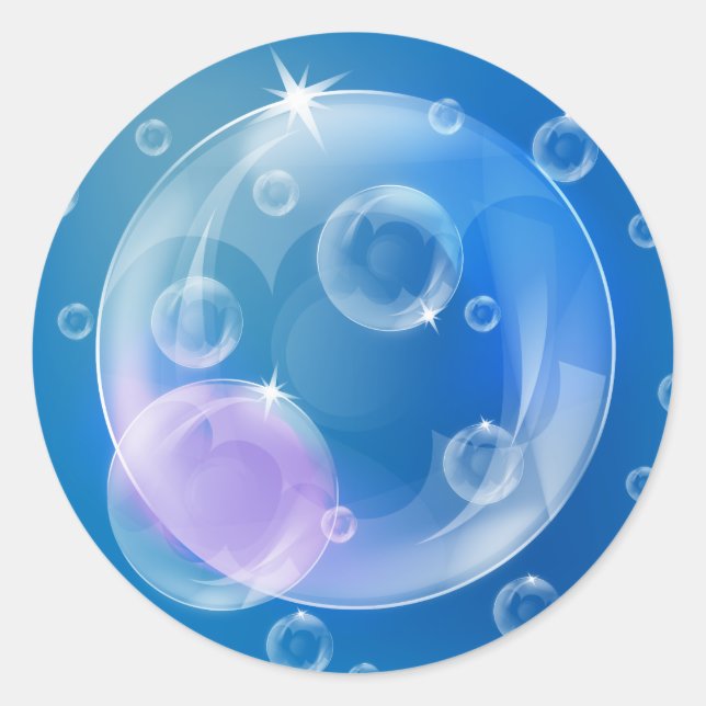 Sticker Rond Soap bubbles (Devant)