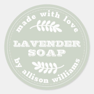 Sticker Rond Soap lavande sur mesure Pastel Vert