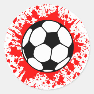 Sticker Rond soccer.