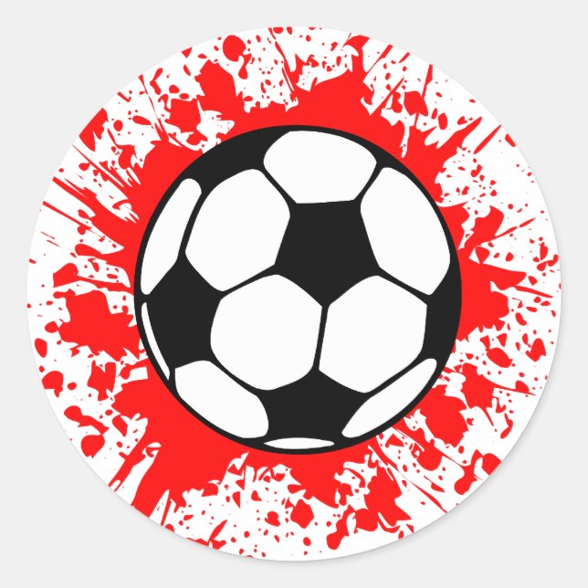 Sticker Rond soccer. (Devant)