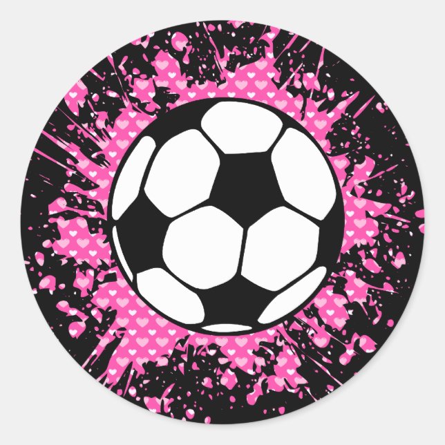 Sticker Rond soccer. (Devant)