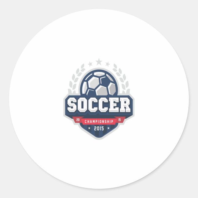 Sticker Rond soccer championship (Devant)