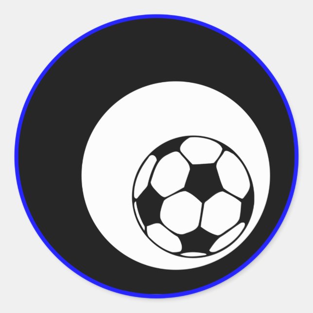 Sticker Rond soccer : couleur personnalisable : (Devant)