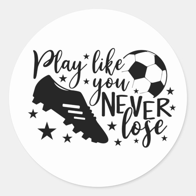 Sticker Rond Soccer inspiration mot art sports (Devant)