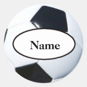 Sticker Rond Soccer le ballon avec votre nom