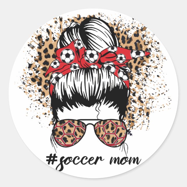 Sticker Rond Soccer Maman, Soccer, Soccer, Sport (Devant)