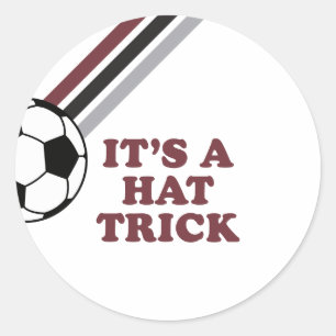 Sticker Rond Soccer Maroon Stripes Casquette Trick 3e anniversa