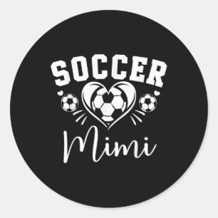 Sticker Rond Soccer Mimi Coeur de football
