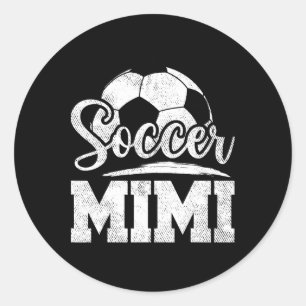 Sticker Rond Soccer Mimi Soccer Joueur Jeu Fête des Mères