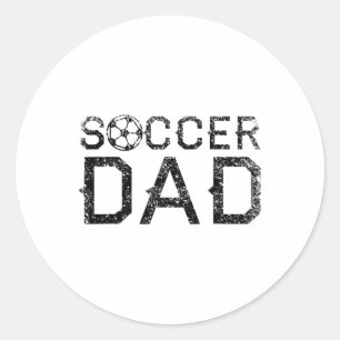 Sticker Rond Soccer Papa Joueur Papa Père papa