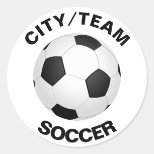 Sticker Rond Soccer personnalisable