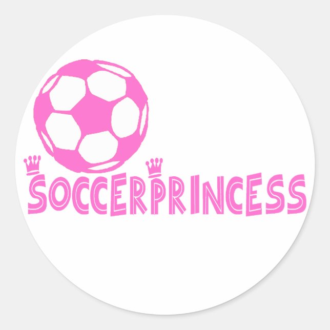 Sticker Rond Soccer Princesse 2 côté (Devant)