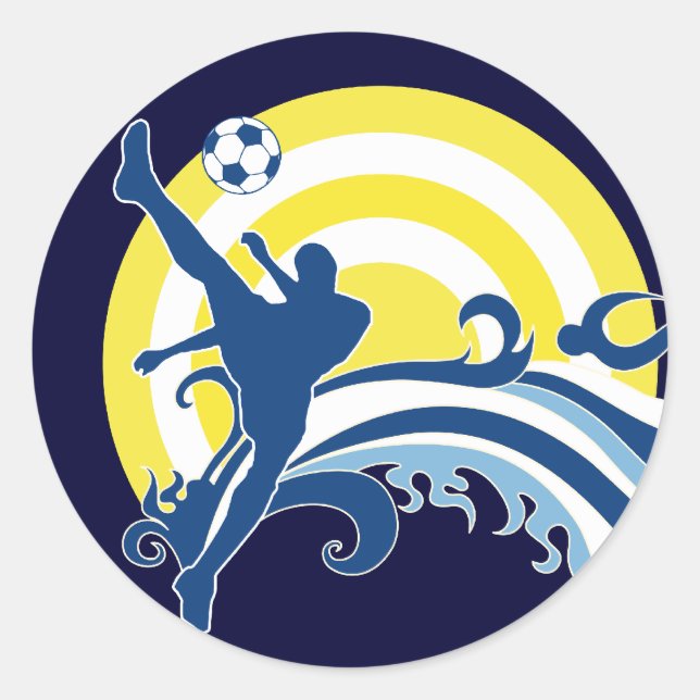 Sticker Rond soccer summersetz. (Devant)