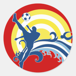 Sticker Rond soccer summersetz.