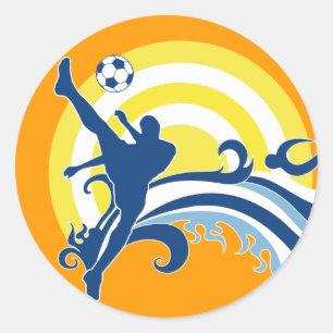 Sticker Rond soccer summersetz.