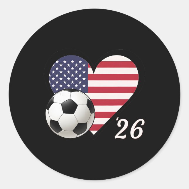 Sticker Rond Soccer Usa 2026  (Devant)