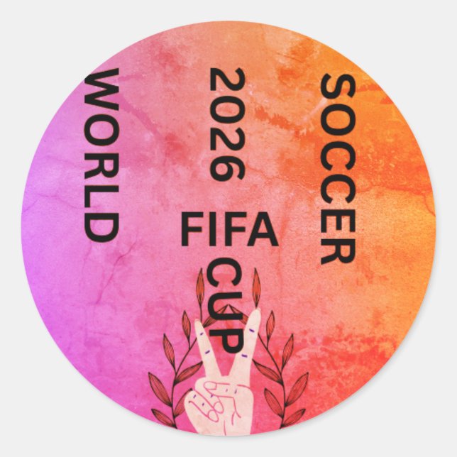 STICKER ROND SOCCER WORLD CUP 2026 (Devant)