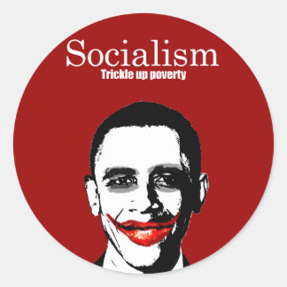 STICKER ROND SOCIALISME - DÉCLENCHER LA PAUVRETÉ