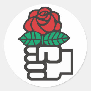 Sticker Rond Socialisme démocratique (Le premier et le symbole 