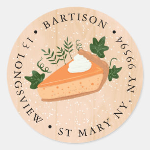 Sticker Rond Société à tarte citrouille Classic Round Sticke