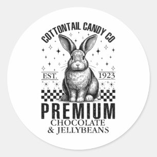 Sticker Rond Société de bonbons Cottontail au chocolat Mignon l
