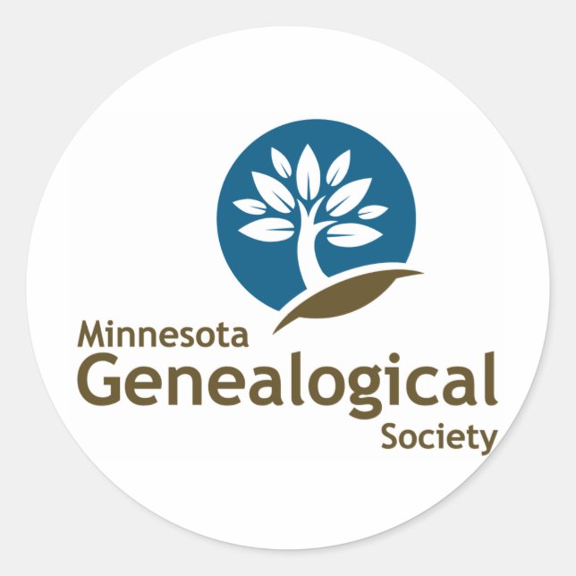 Sticker Rond Société généalogique du Minnesota (Devant)