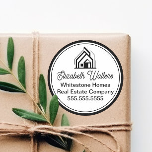 Sticker Rond Société immobilière élégante Realtor personnalisé