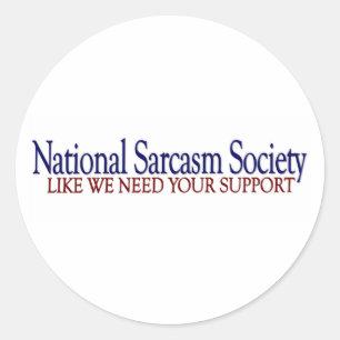 Sticker Rond Société nationale de sarcasme