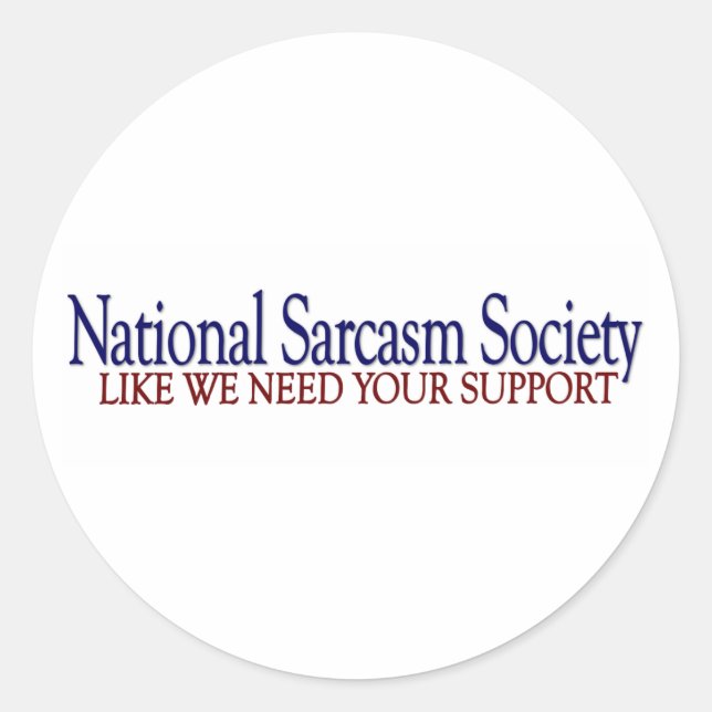 Sticker Rond Société nationale de sarcasme (Devant)