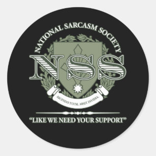 Sticker Rond Société nationale de sarcasme