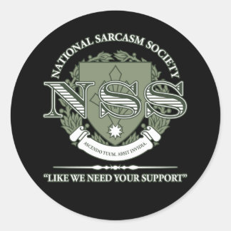 Sticker Rond Société nationale de sarcasme