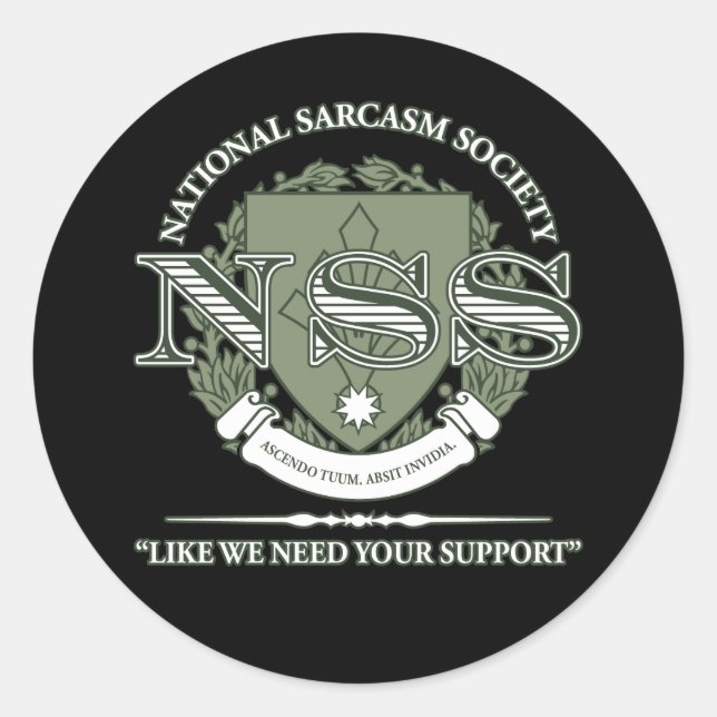 Sticker Rond Société nationale de sarcasme (Devant)
