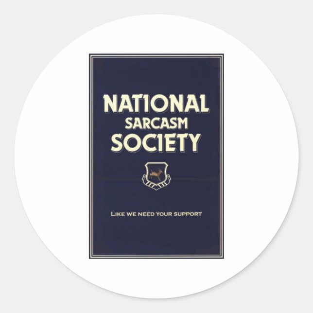 Sticker Rond Société nationale-sarcasme (Devant)